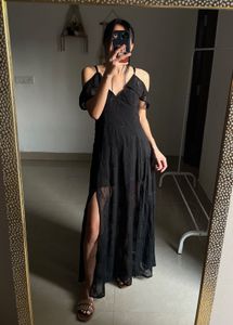 OFF SHOULDER  BLACK MAXI DRESS