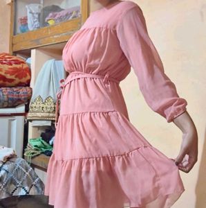 Tiered Pink Dress