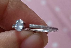 Real 925 Silver Oxidised Diamond Toe Rings