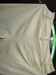Elegant Beige Loose Fit Trouser