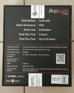 Sealpack Lava Probuds Wireless Bluetooth Earbuds