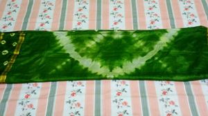 Green Bandhani Saree