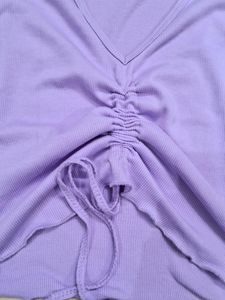 Women&#39;s Korean Drawstring Crop Top