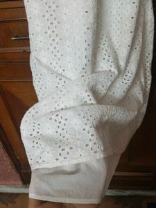 Elegant White Eyelet Dress