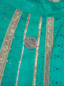 Sky Blue Kurti Gharara Set