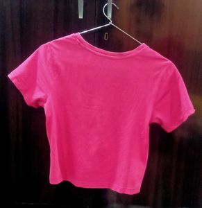 Pink crop top