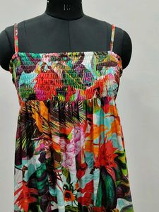 Tropical Print Maxi Dress