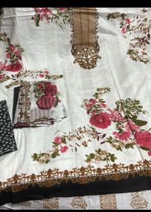 Pakistani Floral Print Unstitched Suit
