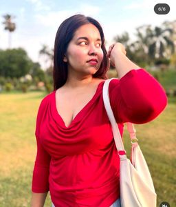 Gorgeous Red Cowl-Neck Top