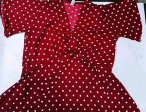 Red Polka Dot Top