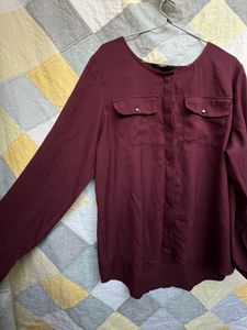 Oversized Wine Colour Shirt 🫶🏼