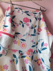 Off White Deep V Neck Top