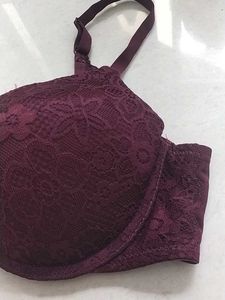 Burgundy Lace Bra