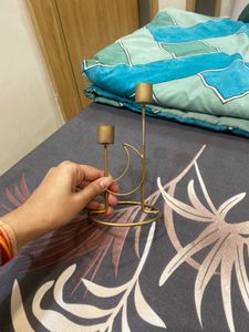 Unique Gold Moon Candle Holder