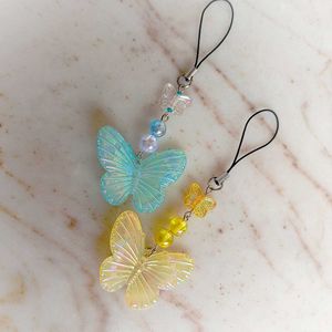 Butterfly mobile charms set of 2 (Yellow&amp;Blue)