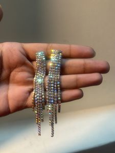 Sparkling Rhinestone Dangle Earrings