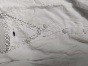 Vintage White Button-Down Top