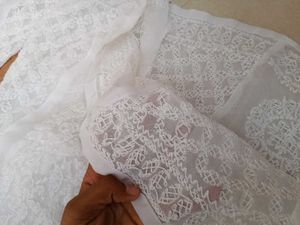 White Embroidered Palazzo Pants