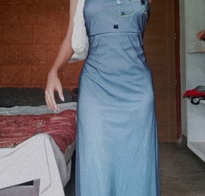Classy Pinteresty Blue Maxi Dress Y2k Coquette