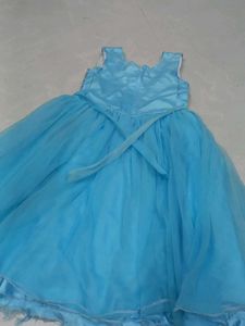 Blue Flower Girl Dress