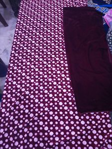 Beautiful Maroon Velvet Suit Without Stole