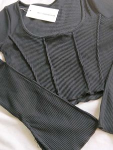 Dramatic Sleeves Crop Top