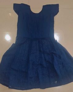 Blue Embellished sharara Suit