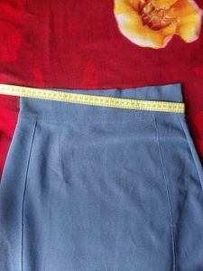 Dusty Blue Midi Skirt