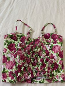 Corset top floweral design
