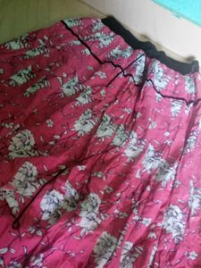 Pink Floral Maxi Skirt