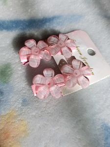 Pink Flower Earrings