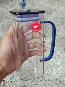Shine Max Glass Mug with Lid &amp; Straw