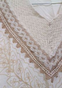 Vintage Crochet Trimmed Blouse New