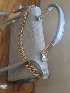 Silver Party Wear Sling Bag