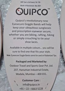 QUIPCO Eyesecure Goggle Band Pack-3