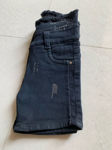 Embellished Denim Shorts