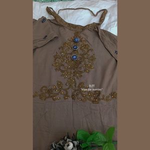 Ethnic Blue Gown With Embroidery