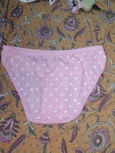 Pink Heart Print Panties
