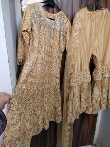 full work dress with double flared Bottom and wor