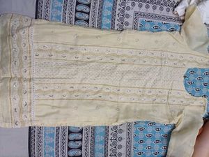 Cream Colour Suit &amp; Dupatta