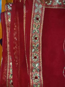Elegant Maroon Saree