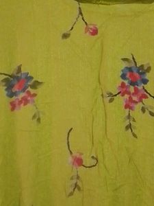 Floral Print Yellow Dress