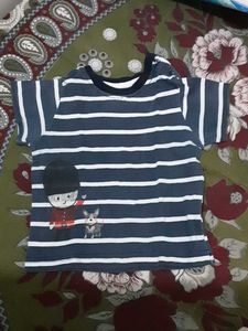 Striped T-Shirt with Guard & Dog