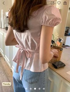 Pink Puff Sleeve Top