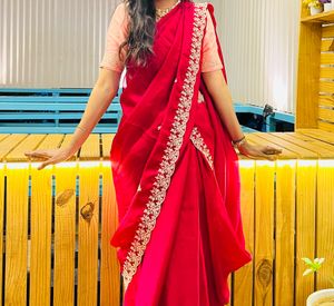 pita work heavy saree