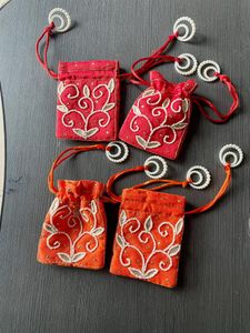 Embroidered small Pouches (Set of 4)