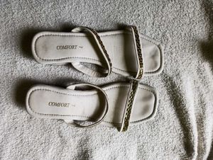 White Rhinestone Flat