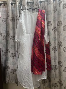 Elegant White Kurta Set &amp; Dupatta
