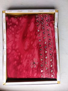 Soft Stone Work Saree With Running Blouse