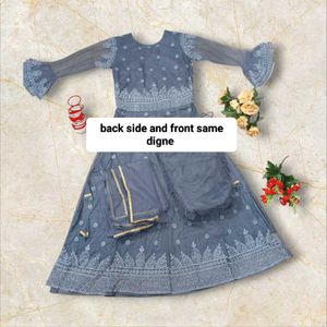 Gharara Naira Cut Deginer Kurti And Dupatta Set